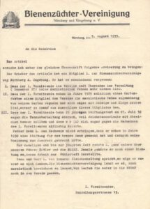 1933: Der erste Vorsitzende des BZV muss zurücktreten, da der Verein keine nationalsozialistischen Fahnen hisst.
